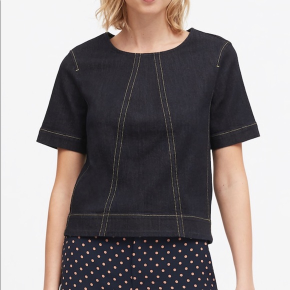 Banana Republic Denim cropped top - Picture 1 of 4